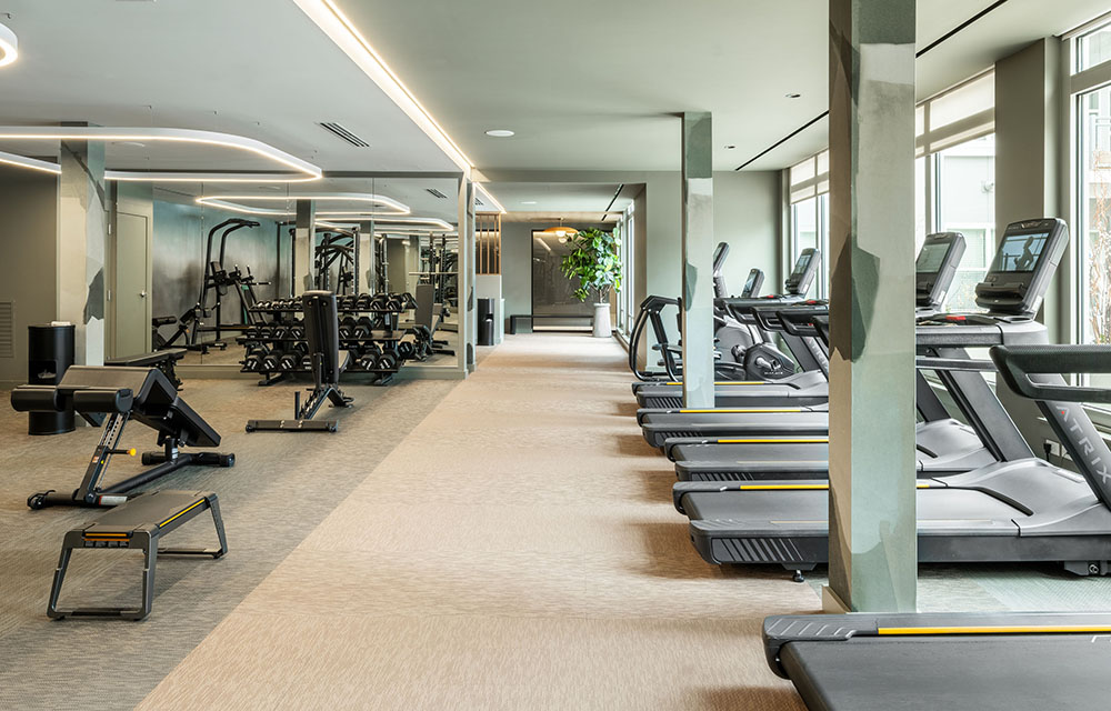 Amenity space modernization at The Atmark in Cambridge completed by Timberline Construction